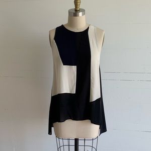 Wilfred Silk Geometric Tank